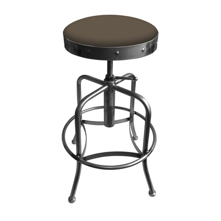 HOLLAND BAR STOOL CO Adjustable Stool, Clear Coat Finish, Canter Earth Seat 910CL006